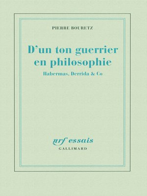 cover image of D'un ton guerrier en philosophie